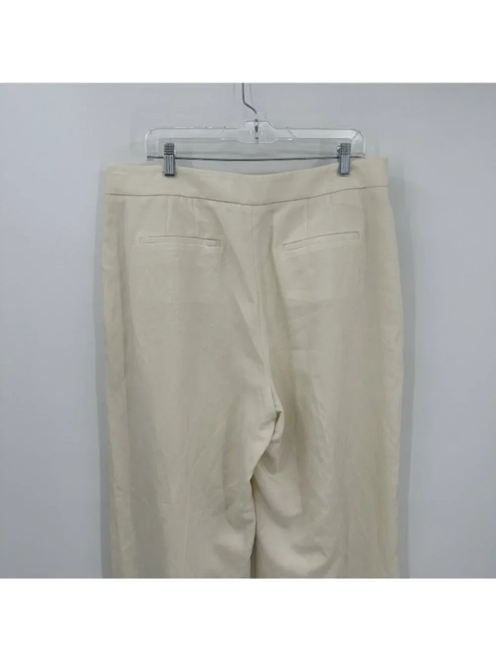 BANANA REPUBLIC pants trousers linen off white 16 career summer pleated office